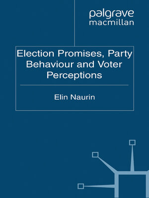 cover image of Election Promises, Party Behaviour and Voter Perceptions